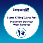Compound W 0.31 Fluid Ounce bottle showing ingredients and usage directions for common warts.