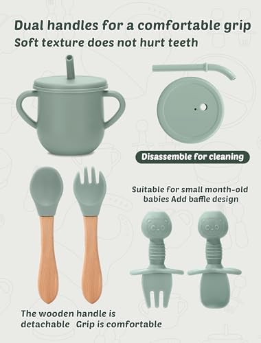 Jelldjk baby suction bowl and plate set for weaning