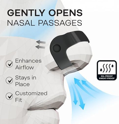 Close up of the hypoallergenic materials used in the Difiney anti-snoring device for sensitive skin.