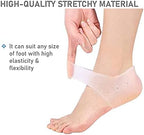 Two pairs of VivoFoot silicone heel protectors displayed for cracked heel therapy.