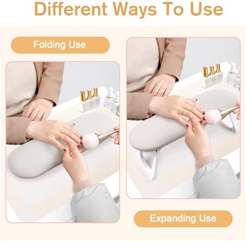 Subay nail hand rest showing foldable bracket design