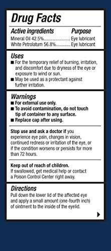 Side view of Refresh eye ointment tubes illustrating the 3.50 gram size.
