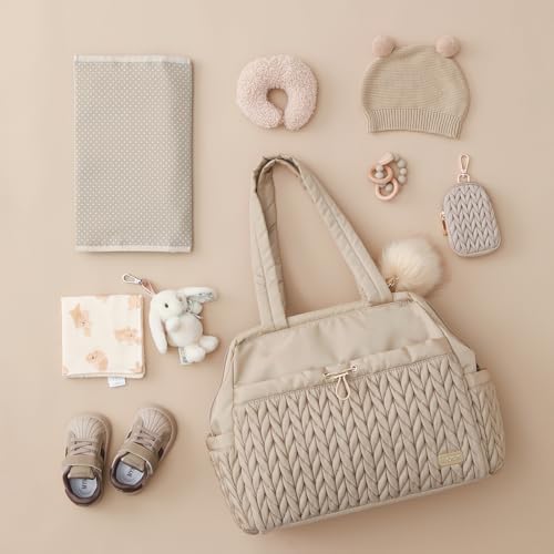Lukjojo Asha Diaper Bag Tote interior storage layout