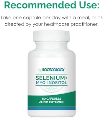 Rootcology Selenium plus Myo Inositol 60 capsules supplement facts panel