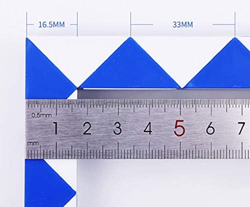 SHUYUE brain teaser toy completely extended into a straight blue and white zigzag ruler configuration.