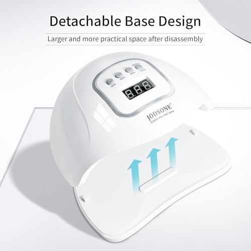 Top view of Jodsone nail lamp with timer control buttons