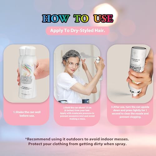 Hiesgie non-sticky washable hair color spray for adults and kids