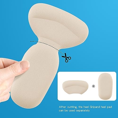 Demonstration of heel pads preventing shoe bite and foot pain.
