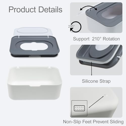 Side profile of Runhike leak-proof tissue storage box