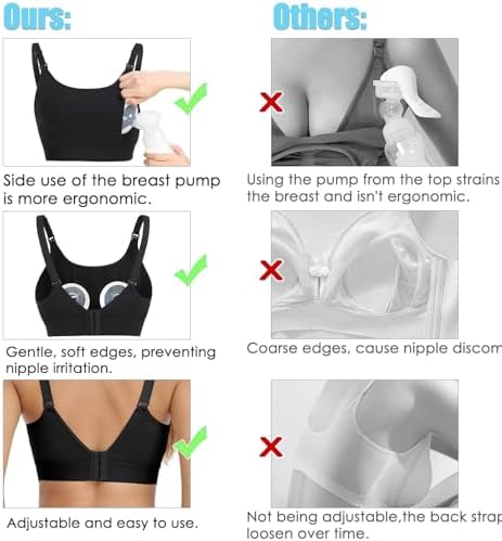 Comfortable wire free pumping bra black color