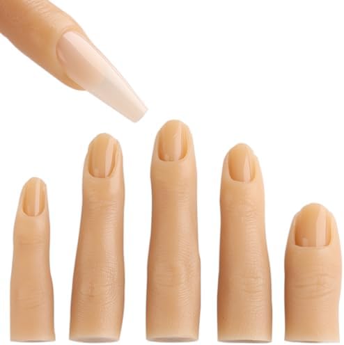 Fcozpjk silicone practice fingers for acrylic nails front view