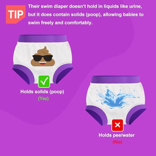 Group set of Big Elephant 6-pack reusable swim diapers for infants