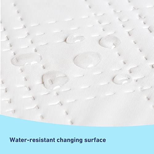 Graco infant changing pad fitted on standard nursery changing topper