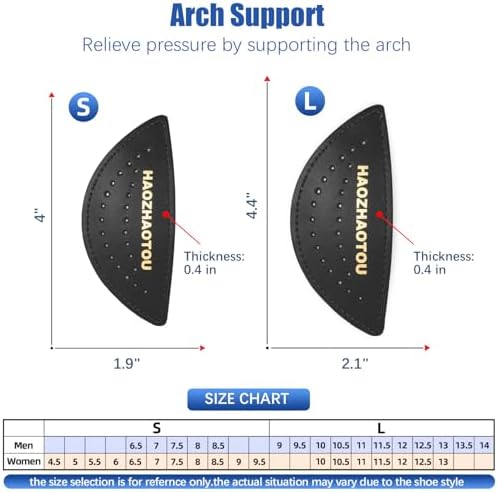 Arch support inserts placed inside a sneaker for pressure relief