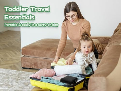 Anysweet kids plane bed travel essential showing the premium breathable soft fabric textures close up.