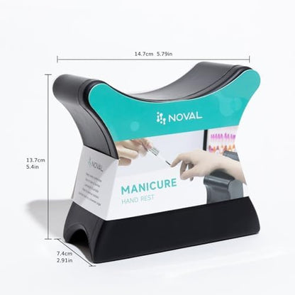 Noval professional nail armrest being used during a manicure