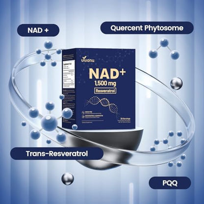 Ingredients list on Vivonu NAD supplement packaging