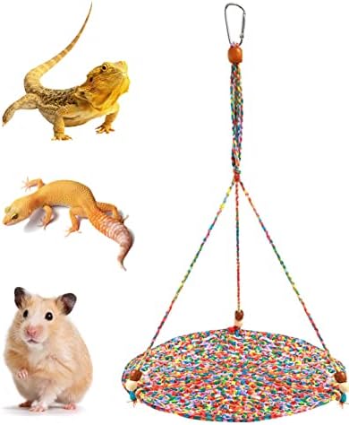 Adjustable hanging hammock accessory for gecko habitats