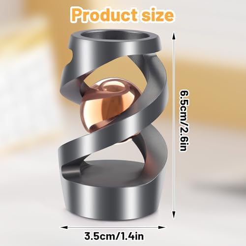 Dolasev metal fidget toy showing grey aluminum alloy base