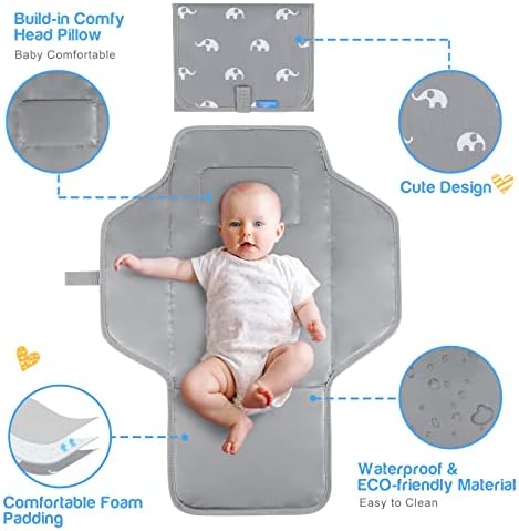 Folded Phoebus Baby travel changing mat for easy storage