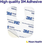 Moon Health callus protection pads being applied to the heel of a foot