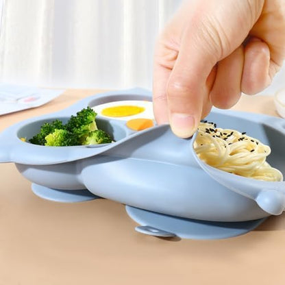 Top view of PandaEar divided silicone feeding plate