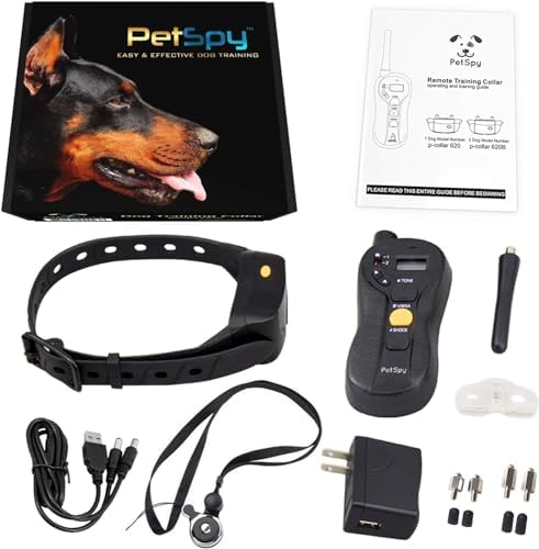 PetSpy P620 collar packaging and accessories