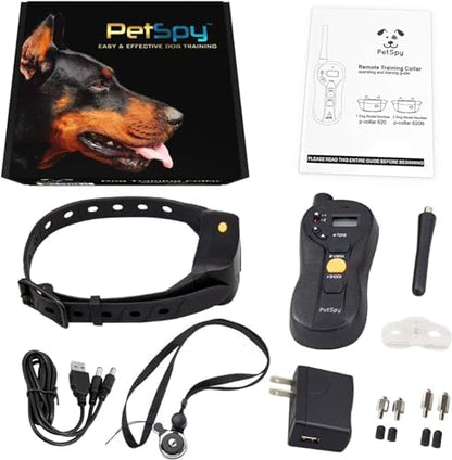 PetSpy P620 collar packaging and accessories