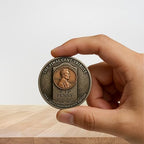 POYIPI double-sided commemorative medal displaying intricate textured edges