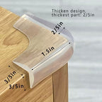 Angloria baby corner guard installed on wooden furniture edge