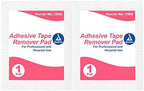 Comparison of clean skin versus skin with tape residue using Dynarex pads