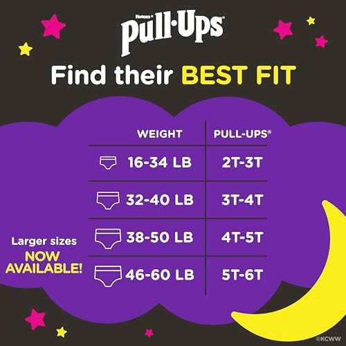 Pull-Ups size 4T to 5T overnight underwear showing soft breathable material design
