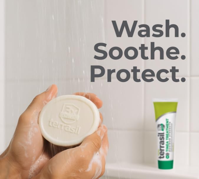 Terrasil Antifungal Cleansing Bar 75 gram for daily hygiene and fungal infection prevention.