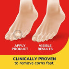 Back of package detailing directions for using the Duragel technology corn cushion strips.