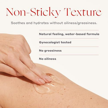 Silicone free and fragrance free vaginal hydrator for daily external use.