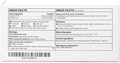 Rhuli fast acting non greasy anti itch formula for insect sting relief
