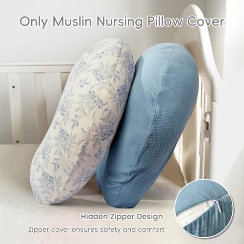 Close up view of Funupup muslin cover zipper detail