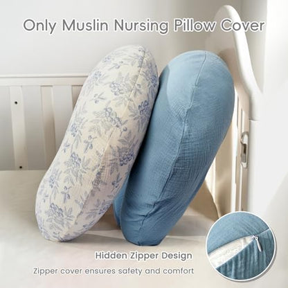 Close up view of Funupup muslin cover zipper detail