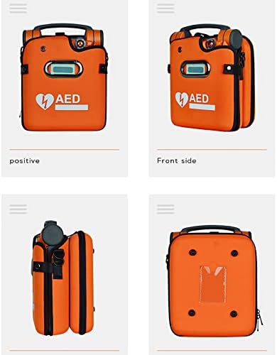 Portable defibrillator rescue bag for first responders and workplace safety