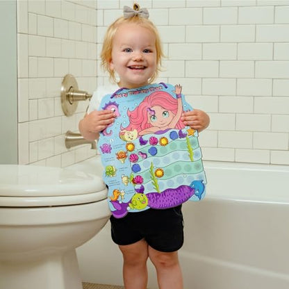 Putska potty training chart with 35 reusable mermaid stickers