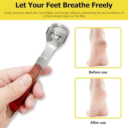 High grade polished stainless steel pedicure razor for cracked heels.