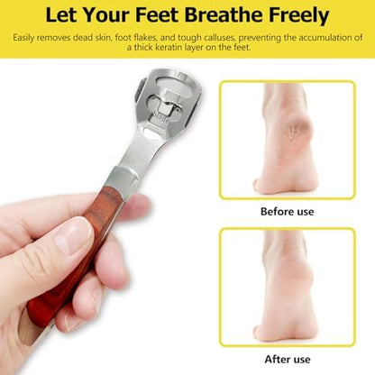 High grade polished stainless steel pedicure razor for cracked heels.