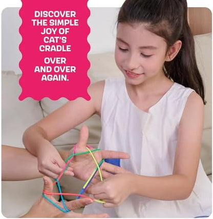 Close up of Jacob's Ladder string figure from Dan&Darci kit