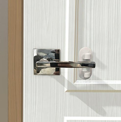 Close up of Tuut door lever lock button mechanism