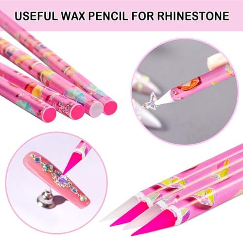 User demonstrating diamond painting with Haozher wax pen