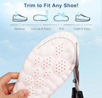 Side profile of the orange memory foam boot insoles highlighting the arch support thickness.