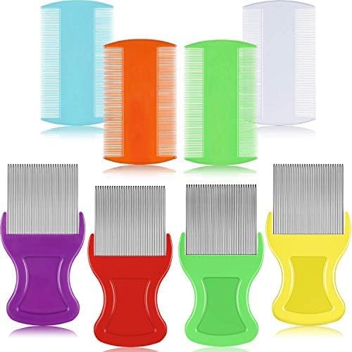 Maitys 8 Piece Flea Lice Comb Set front view professional grooming kit