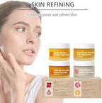 Frøya Organics 4 piece skincare set jars laid out flat