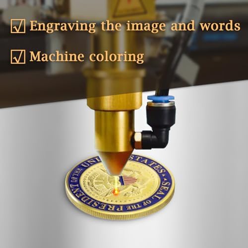 Limited edition Trump commemorative token showing forty-millimeter diameter thickness profile