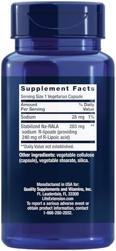 Life Extension Super R-Lipoic Acid 60 capsules packaging